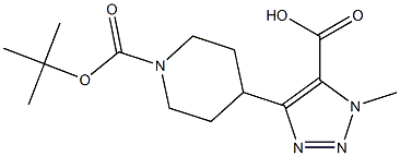 4-(1-(tert-butoxycarbonyl)piperidin-4-yl)-1-methyl-1H-1,2,3-triazole-5-carboxylic acid Struktur