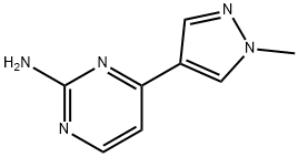 4-(1-methyl-1H-pyrazol-4-yl)pyrimidin-2-amine Struktur