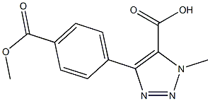 4-(4-(methoxycarbonyl)phenyl)-1-methyl-1H-1,2,3-triazole-5-carboxylic acid Struktur