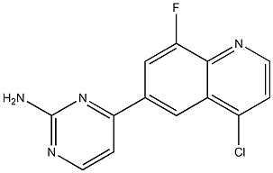 4-(4-chloro-8-fluoroquinolin-6-yl)pyrimidin-2-amine Struktur