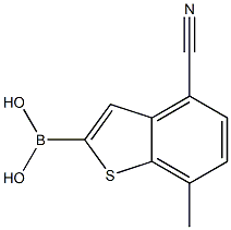 4-cyano-7-methylbenzo[b]thiophen-2-ylboronic acid Struktur