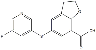 5-(5-fluoropyridin-3-ylthio)-2,3-dihydrobenzofuran-7-carboxylic acid Struktur