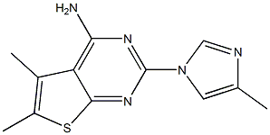 5,6-dimethyl-2-(4-methyl-1H-imidazol-1-yl)thieno[2,3-d]pyrimidin-4-amine Struktur