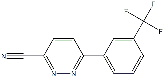 6-(3-(trifluoromethyl)phenyl)pyridazine-3-carbonitrile Struktur