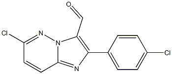 6-chloro-2-(4-chlorophenyl)imidazo[1,2-b]pyridazine-3-carbaldehyde Struktur