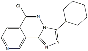 6-chloro-3-cyclohexylpyrido[3,4-d][1,2,4]triazolo[4,3-b]pyridazine Struktur