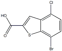 7-bromo-4-chlorobenzo[b]thiophene-2-carboxylic acid Struktur