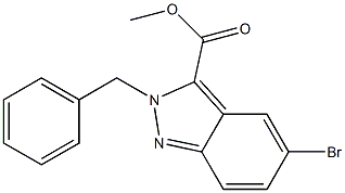 methyl 2-benzyl-5-bromo-2H-indazole-3-carboxylate Struktur