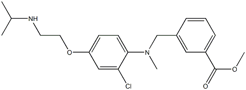 methyl 3-(((2-chloro-4-(2-(isopropylamino)ethoxy)phenyl)(methyl)amino)methyl)benzoate Struktur