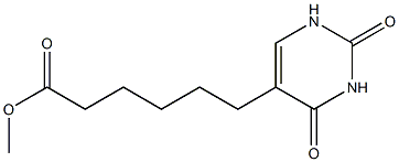 methyl 6-(2,4-dioxo-1,2,3,4-tetrahydropyrimidin-5-yl)hexanoate Struktur