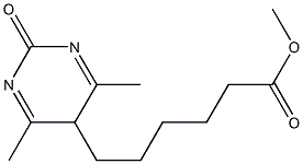 methyl 6-(4,6-dimethyl-2-oxo-2,5-dihydropyrimidin-5-yl)hexanoate Struktur