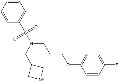 N-(azetidin-3-ylmethyl)-N-(3-(4-fluorophenoxy)propyl)benzenesulfonamide Struktur