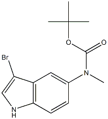 tert-butyl (3-bromo-1H-indol-5-yl)methylcarbamate Struktur