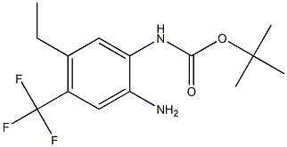 tert-butyl 2-amino-5-ethyl-4-(trifluoromethyl)phenylcarbamate Struktur