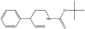 tert-butyl 3-phenylpent-4-enylcarbamate Struktur