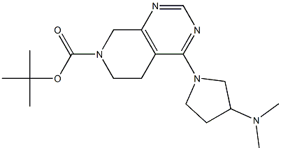 tert-butyl 4-(3-(dimethylamino)pyrrolidin-1-yl)-5,6-dihydropyrido[3,4-d]pyrimidine-7(8H)-carboxylate Struktur