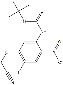 tert-butyl 5-(cyanomethoxy)-4-iodo-2-nitrophenylcarbamate Struktur