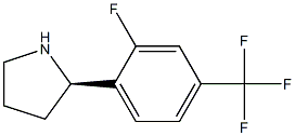 (R)-2-(2-fluoro-4-(trifluoromethyl)phenyl)pyrrolidine Struktur