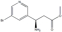 (R)-methyl 3-amino-3-(5-bromopyridin-3-yl)propanoate Struktur