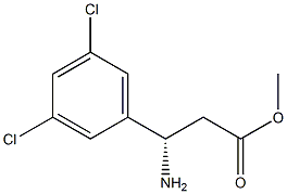 (S)-methyl 3-amino-3-(3,5-dichlorophenyl)propanoate Struktur