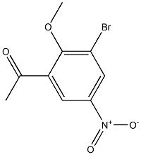 1-(3-Bromo-2-methoxy-5-nitro-phenyl)-ethanone Struktur