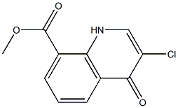 3-Chloro-4-oxo-1,4-dihydro-quinoline-8-carboxylic acid methyl ester Struktur