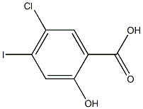 5-Chloro-2-hydroxy-4-iodo-benzoic acid Struktur