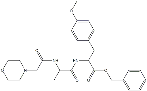 3-(4-Methoxy-phenyl)-2-[2-(2-morpholin-4-yl-acetylamino)-propionylamino]-propionic acid benzyl ester Struktur