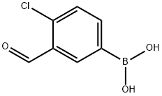 4-Chloro-3-formylphenylboronic acid Struktur