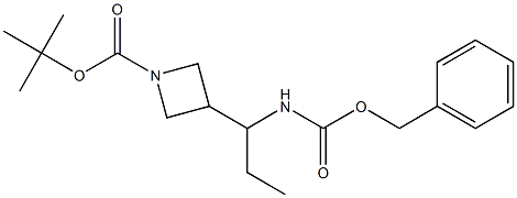 3-(1-Benzyloxycarbonylamino-propyl)-azetidine-1-carboxylic acid tert-butyl ester Struktur