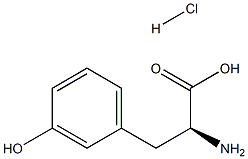 (S)-2-amino-3-(3-hydroxyphenyl)propanoic acid hydrochloride Struktur