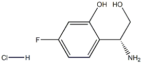 2-((1R)-1-AMINO-2-HYDROXYETHYL)-5-FLUOROPHENOL HYDROCHLORIDE Struktur