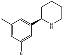 (2R)-2-(3-BROMO-5-METHYLPHENYL)PIPERIDINE Struktur