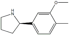 (2R)-2-(3-METHOXY-4-METHYLPHENYL)PYRROLIDINE Struktur