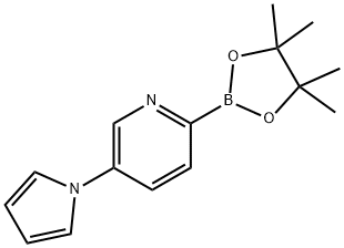 5-(1H-pyrrol-1-yl)-2-(4,4,5,5-tetramethyl-1,3,2-dioxaborolan-2-yl)pyridine Struktur