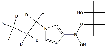 1-(n-Propyl-d7)-pyrrole-3-boronic acid pinacol ester Struktur