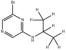 2-Bromo-6-(iso-propyl-d7-amino)pyrazine Struktur