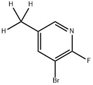 3-Bromo-2-fluoro-5-(methyl-d3)-pyridine Struktur