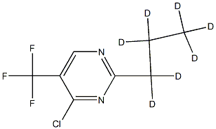 4-Chloro-5-trifluoromethyl-2-(n-propyl-d7)-pyrimidine Struktur