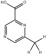 6-(Methyl-D3)-pyrazine-2-carboxylic acid Struktur