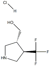 [(3R,4R)-4-(trifluoromethyl)pyrrolidin-3-yl]methanol hydrochloride Struktur