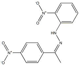 1-(2-nitrophenyl)-2-[1-(4-nitrophenyl)ethylidene]hydrazine Struktur