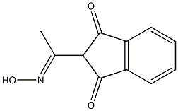 2-(N-hydroxyethanimidoyl)-1H-indene-1,3(2H)-dione Struktur