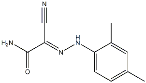 2-cyano-2-[(2,4-dimethylphenyl)hydrazono]acetamide Struktur