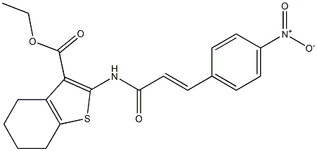 ethyl 2-{[3-(4-nitrophenyl)acryloyl]amino}-4,5,6,7-tetrahydro-1-benzothiophene-3-carboxylate Struktur