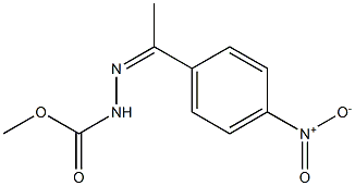 methyl 2-[1-(4-nitrophenyl)ethylidene]hydrazinecarboxylate Struktur