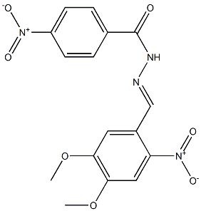 N'-(4,5-dimethoxy-2-nitrobenzylidene)-4-nitrobenzohydrazide Struktur