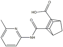 3-((6-methylpyridin-2-yl)carbamoyl)bicyclo[2.2.1]hept-5-ene-2-carboxylic acid Struktur