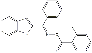 (E)-benzofuran-2-yl(phenyl)methanone O-(2-methylbenzoyl) oxime Struktur