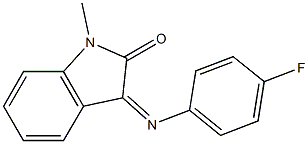 (Z)-3-((4-fluorophenyl)imino)-1-methylindolin-2-one Struktur